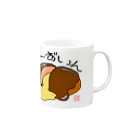 ハンバーグ王子のハンバーググッズオンラインショップ「1日1バーグ」のハンバーグイラスト「ちーずいん」 Mug :right side of the handle