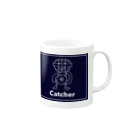 tomekkoのおみせやさんのCatcher マグ Mug :right side of the handle