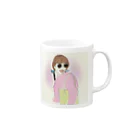 nico2pecoのサングラスの女の子 Mug :right side of the handle