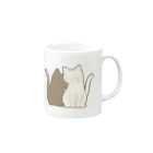 かわいいもののおみせ　いそぎんちゃくの仲良し猫　黒&白 Mug :right side of the handle