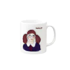 nico2pecoの紺のワンピース Mug :right side of the handle