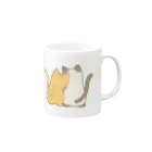 かわいいもののおみせ　いそぎんちゃくの仲良し猫の背中　茶トラ&ポインテッド Mug :right side of the handle