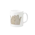 かわいいもののおみせ　いそぎんちゃくの仲良し猫　キジトラ&灰 Mug :right side of the handle