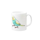 まめるりはことりのごきげんセキセイインコ【まめるりはことり】 Mug :right side of the handle