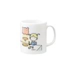 ベガのひつじのメンダコlovesパンケーキ Mug :right side of the handle