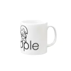 しろりんご牧場のwhiteapple(黒Ver) Mug :right side of the handle