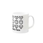 クリスタルポケットの鉱式-RECTANGLE.crystallogram5.1black-quartzvariety Mug :right side of the handle