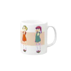 きびもかの見ない聞かない言わない Mug :right side of the handle