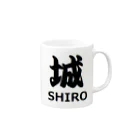 アメリカンベース の城　歴史　日本史 Mug :right side of the handle