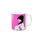 翠星チークダンス 木佐のアンニュイガール Mug :right side of the handle