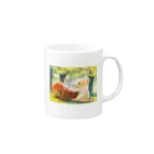 まにののねずみともぐら Mug :right side of the handle