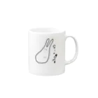 SIROMEのしろめうさぎのマグカップ Mug :right side of the handle