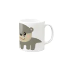 わっふわふショップのお散歩カワウソ Mug :right side of the handle