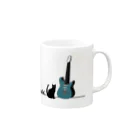 ｢A｣のGuitar&Kitty2 Mug :right side of the handle