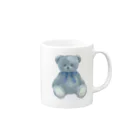 momo shopのTeddy (blue) Mug :right side of the handle