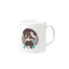 文学眉毛のえんま Mug :right side of the handle