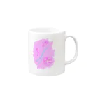 ゆるーい○○のゆるゆる和柄 Mug :right side of the handle