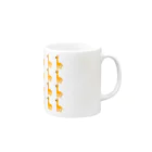 手描きのエトセトラのきりんくん(ヒゲ)増殖版 Mug :right side of the handle