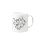 理系Tシャツ(バイオ・化学中心)のmyoglobin ミオグロビン Mug :right side of the handle