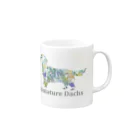 AtelierBoopの花　ボタニカル　ダックス Mug :right side of the handle