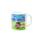 Mr.Rightの子供や女性が好きなパステルカラーファッション love Makes Me Strong Mug :right side of the handle