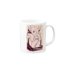 creamのsweet smell sitting down angel Mug :right side of the handle