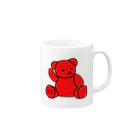 bossのテディベアのレッドくん Mug :right side of the handle