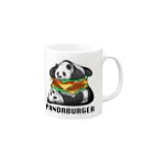 おしんぽこのPANDABURGER-パンダバーガー Mug :right side of the handle