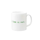 Toshiki Chibaの// Code is real. Mug :right side of the handle