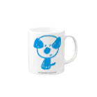 CUROGNACのmamoruken（まもるけん！） blue Mug :right side of the handle