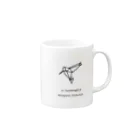 Origami Armour（オリガミアーマー）の9 - hummingbird（ハチドリ） Mug :right side of the handle