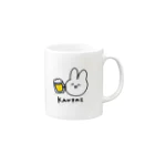 ふじやま商店のうさぎのカンパイ Mug :right side of the handle