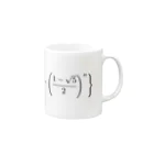 いちご亭のTeX風　フィボナッチ数列一般項 Mug :right side of the handle