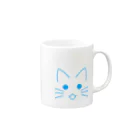 しおい のしあわせのあおねこ Mug :right side of the handle