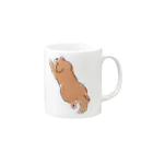 こぐま犬てんすけグッズショップのこぐま犬スーパーマンのポーズ Mug :right side of the handle