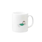 しろねこまんじゅうshopの赤ちゃんずりばい Mug :right side of the handle