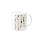 ふらぺ*suger creamのコーヒーショップと女の子 Mug :right side of the handle