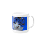 青空ねこ屋のBLUE HOKU Mug :right side of the handle