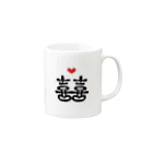 『想*創 Taiwan』のしあわせのダブルハピネス (想*創Taiwanオリジナル) Mug :right side of the handle