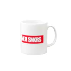 ガレージジャックのBOX LOGO/ボックスロゴ Mug :right side of the handle