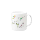 KAERUCAFE SHOPのインコ Mug :right side of the handle