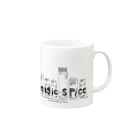 Drums and Cajon　あんりのmagic spice　Tシャツ Mug :right side of the handle