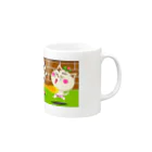 CHOCO teiteioneの葉っぱニャンちょこぞうたまたま Mug :right side of the handle