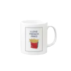 NATSUYA TAKASAKIのI LOVE FRENCH FRIES Mug :right side of the handle