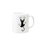 XennyStoreのBlack Cat Mug :right side of the handle