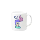 いーの！だめの?suzuri支店のリーゼント燃えてるよ　ぐっ！Ver. Mug :right side of the handle