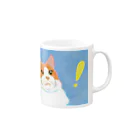 コヌイのアトリエの驚くねこ Mug :right side of the handle