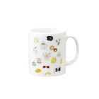 pocaのお絵描きの細かいタッチな子たち♡ Mug :right side of the handle