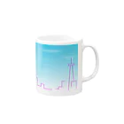 つめくさカップ店の空 Mug :right side of the handle