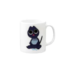 ムイムイクソジャンボのお食事した黒猫 Mug :right side of the handle